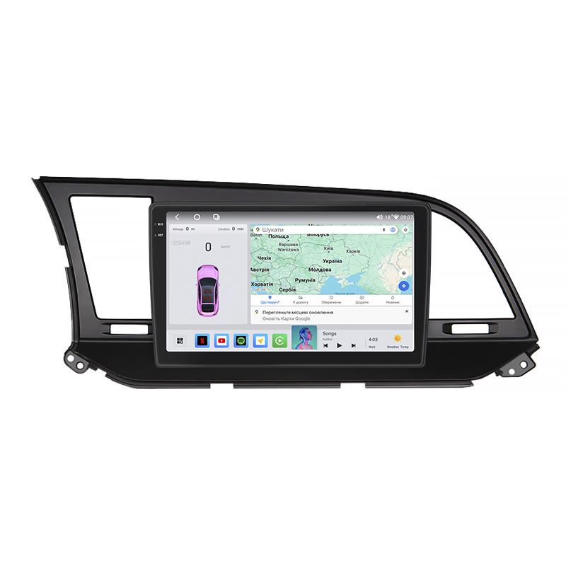 Автомагнітола штатна Lesko QLED CarPlay/4G/Wi-Fi/GPS/360° для Hyundai Avante VI 2015- 4/64Gb 9" (2352209038)