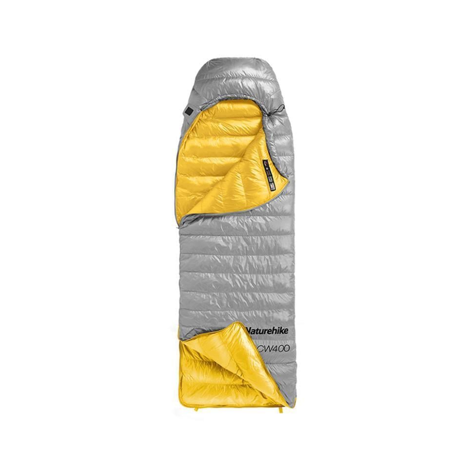 Спальник с натуральным пухом Naturehike CW400 M Желто-серый (NH18C400-D)