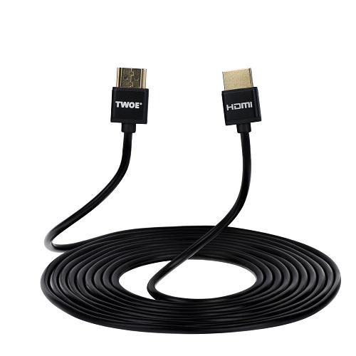 Кабель 2Е HDMI AM/AM Slim High Speed Alumium 3 м Чорний (2EW-1119-3m)