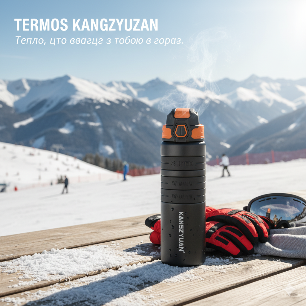 Термос бутылка из нержавеющей стали KANGZYUAN с двойной стенкой вакуумный 800 мл Черный (2466153598) - фото 11 Термос бутылка из нержавеющей стали KANGZYUAN с двойной стенкой вакуумный 800 мл Черный (2466153598) - фото 11