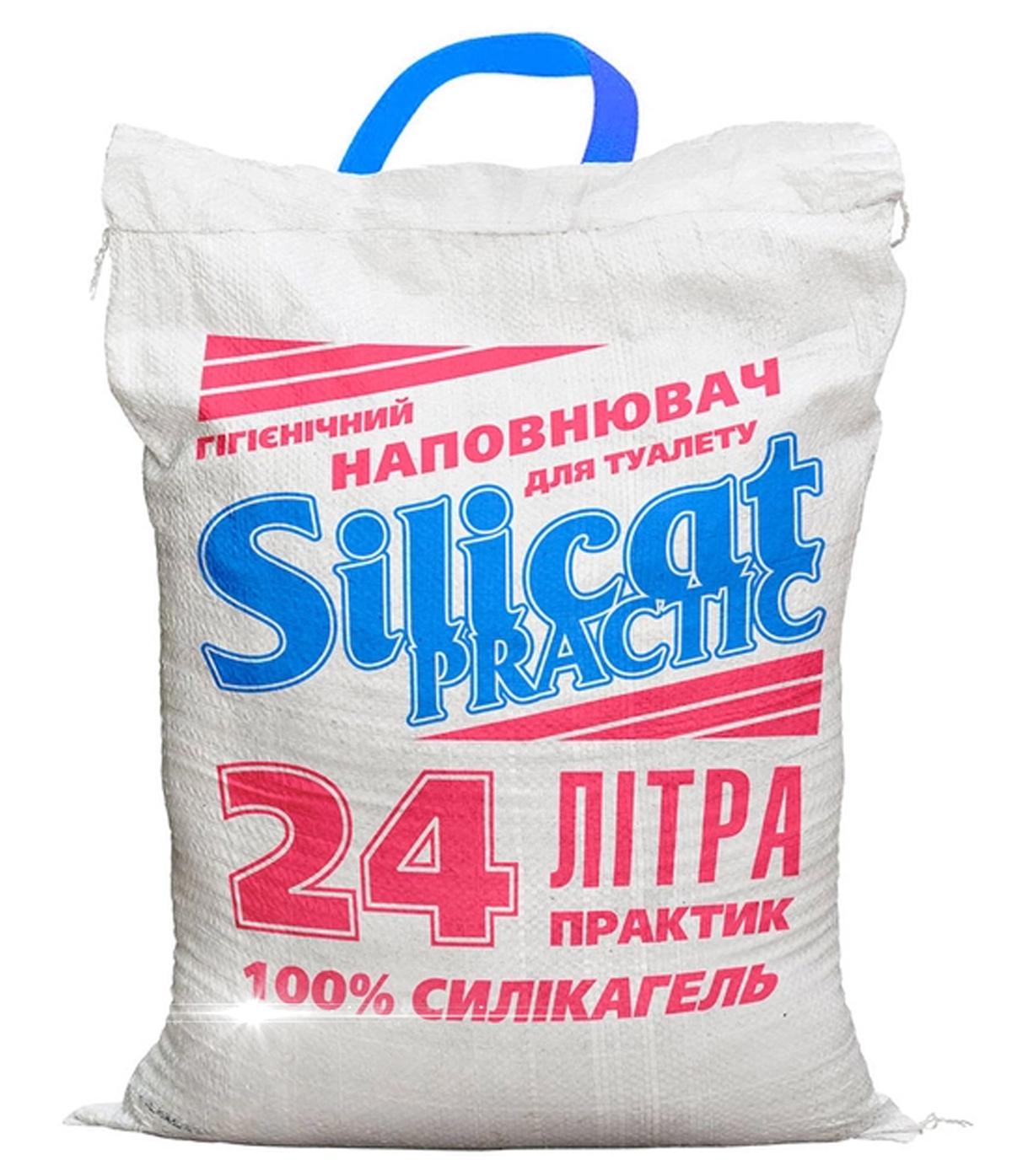 Наполнитель для котов Silicat practic силикагелевый 24 л (333790438)