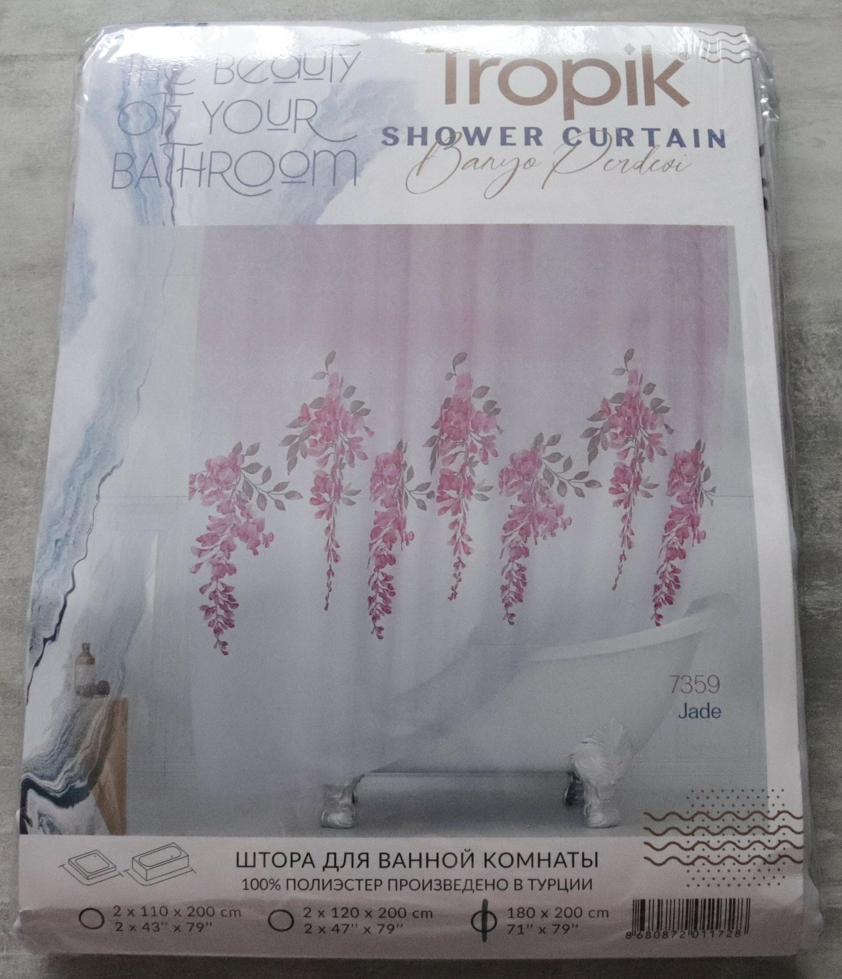 Шторка для ванной Tropik Jade 180x200 см (25454590) - фото 3