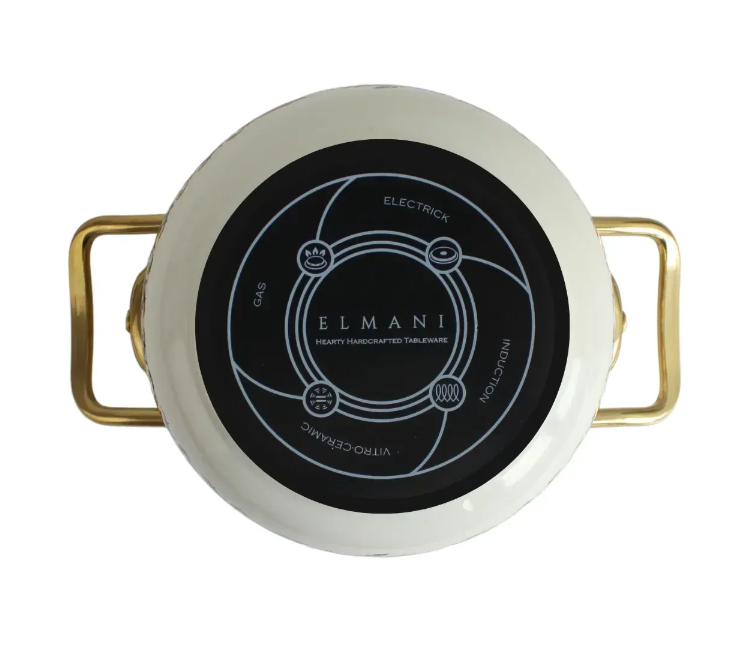 Кастрюля эмалированная BUTTERFLY Elmani с крышкой 1,5 л 14 см (763-026) - фото 2