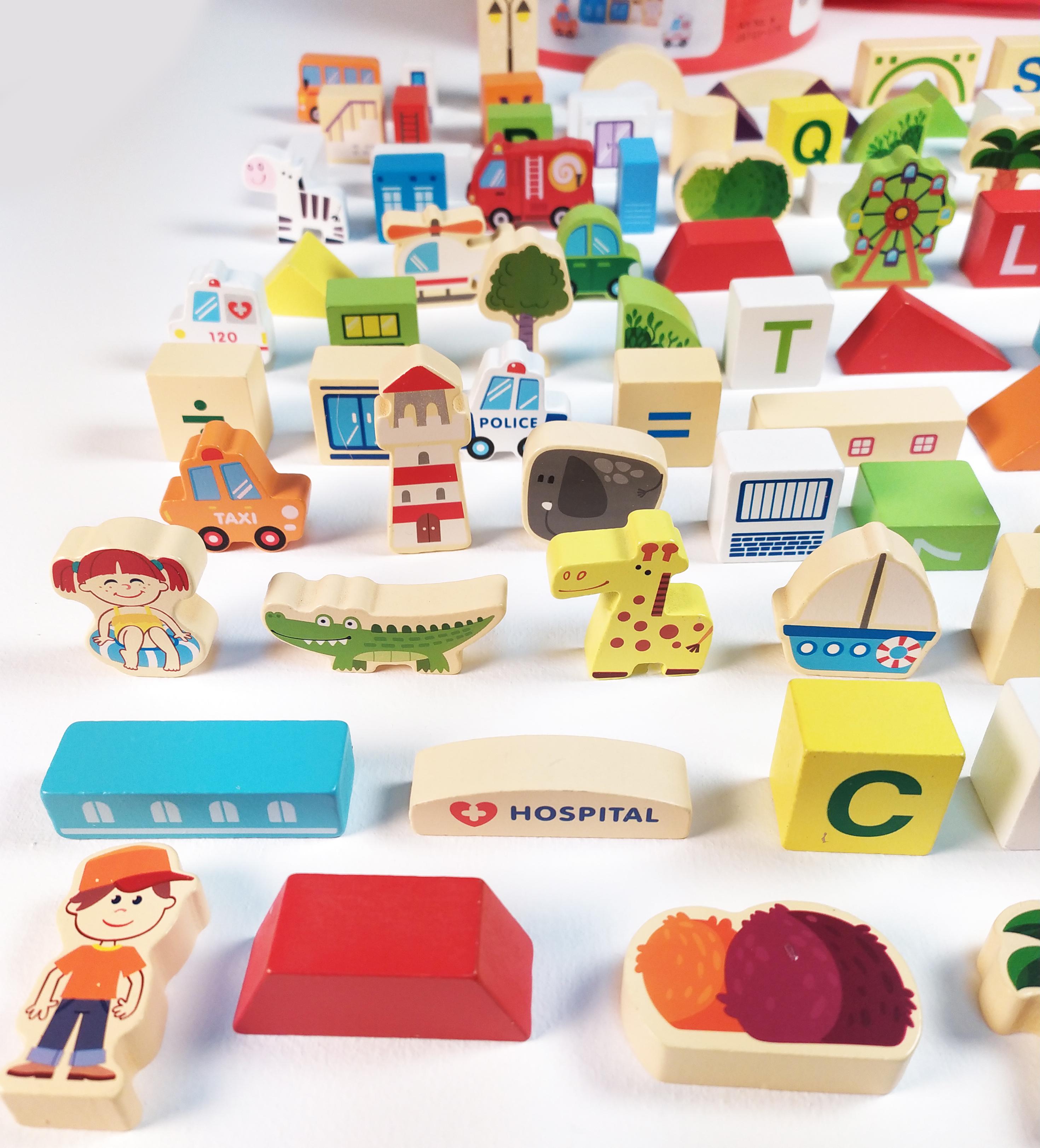 Деревянная развивающая игрушка город 120 пр. - фото 10