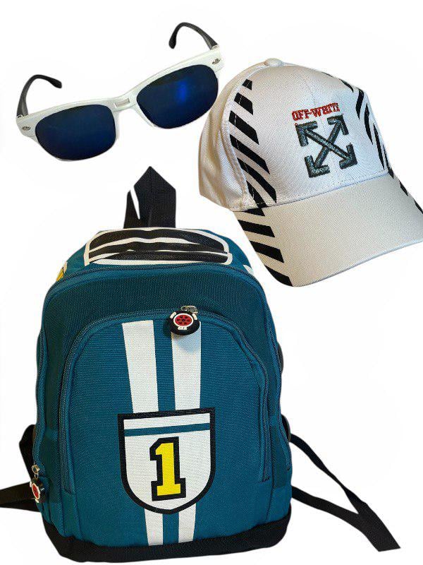 Набор для мальчика рюкзак TESSA Формула1 Бирюзовый/кепка/солнцезащитные очки 6-10 лет (2247509078)