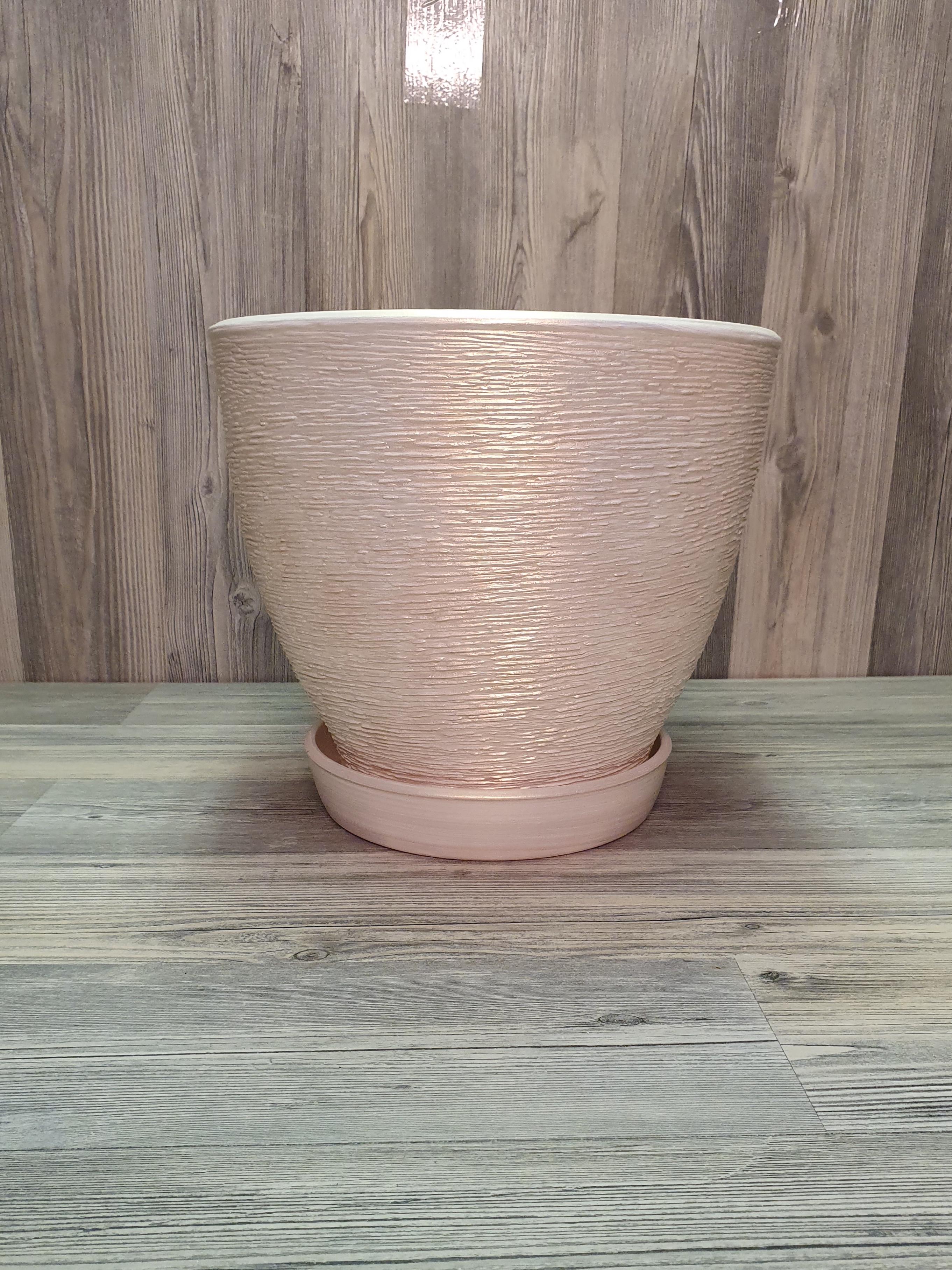 Горщик для рослин з піддоном 5 л Біло-золотий (5262) - фото 2 Горщик для рослин з піддоном 5 л Біло-золотий (5262) - фото 2