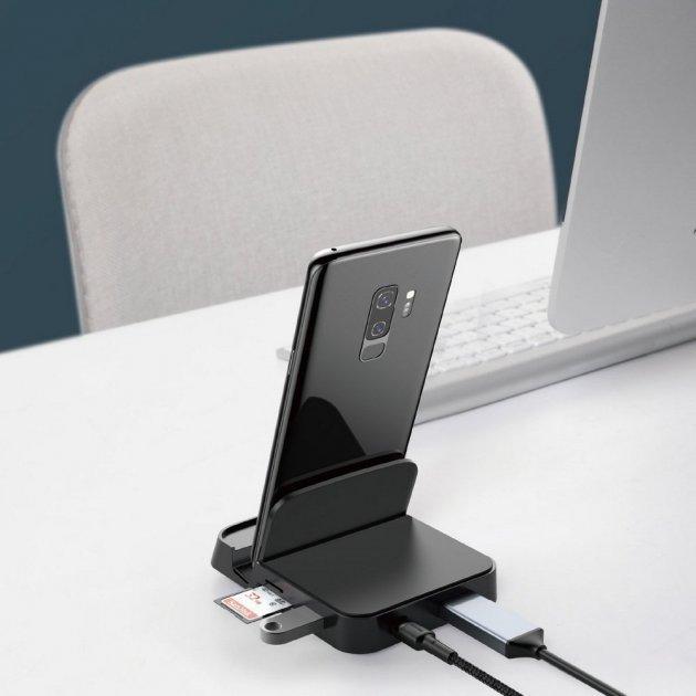 Док-станция Baseus Mate Docking Type-C mobile phone intelligent HUB docking station Black CAHUB-AT01 - фото 5