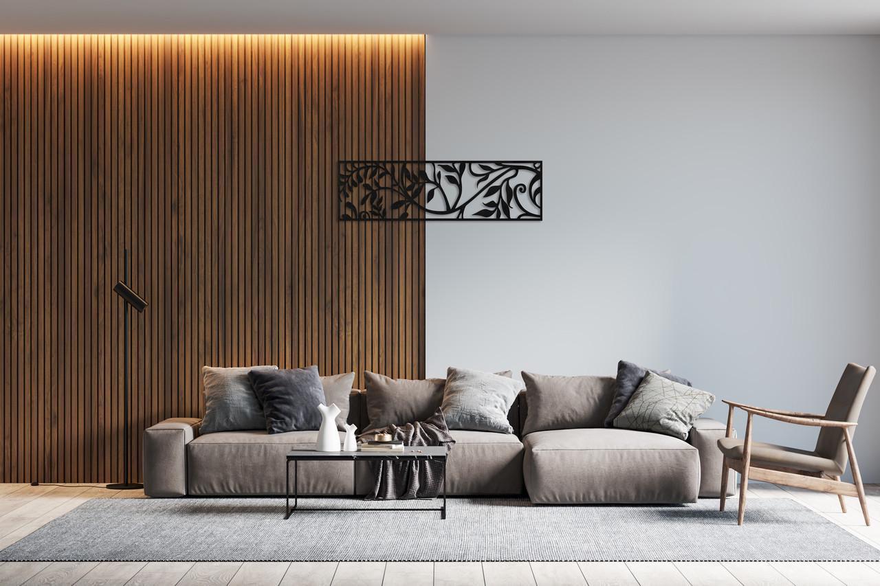 Декоративное панно на стену Upwood Decor Carpet of Leaves 21 20,6х70 см Black (1577928090)