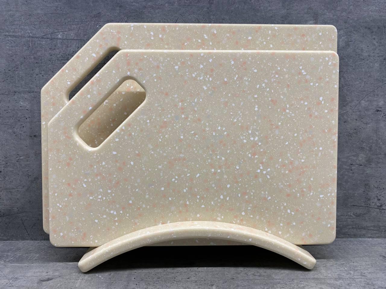 Набір дощок кухонних Florence із штучного каменю на підставці 2 шт. (230) - фото 1 Набір дощок кухонних Florence із штучного каменю на підставці 2 шт. (230) - фото 1