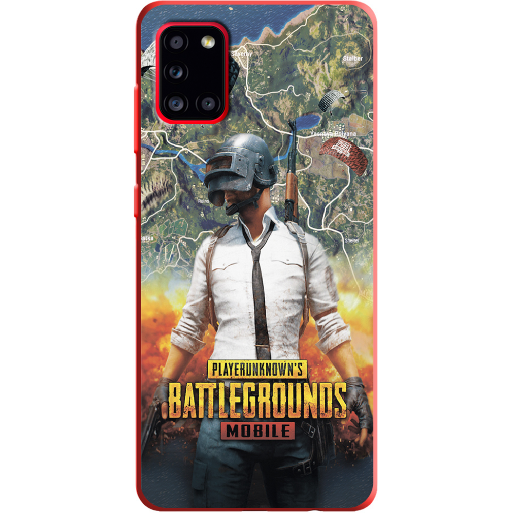 Чехол Boxface Samsung A315 Galaxy A31 PUBG Mobile Красный силикон (39470-up2309-39892)