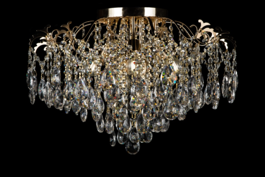 Хрустальная люстра L7539/8 FG Белый/Золото (AN000227)