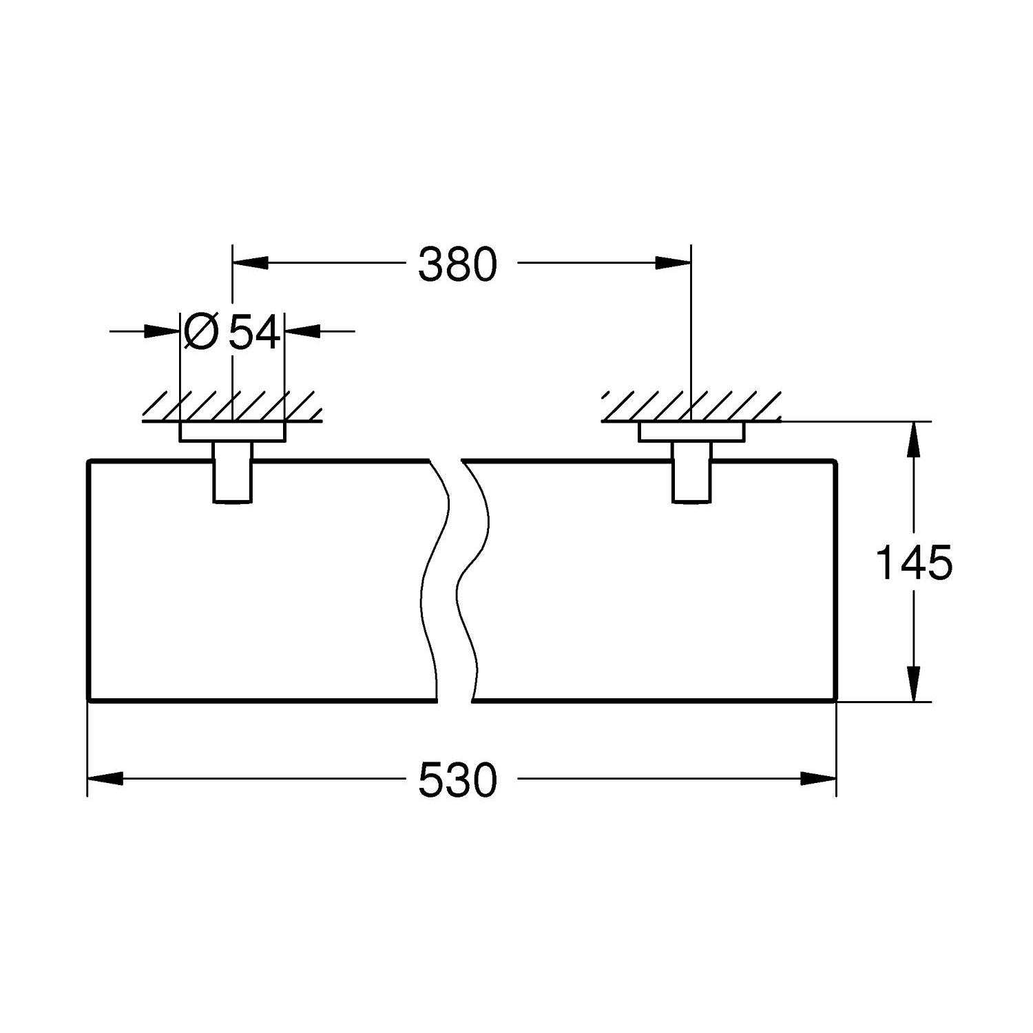 Полка настенная стеклянная Grohe QuickFix Start 412022430 CV034614 Черный (235251) - фото 4 Полка настенная стеклянная Grohe QuickFix Start 412022430 CV034614 Черный (235251) - фото 4
