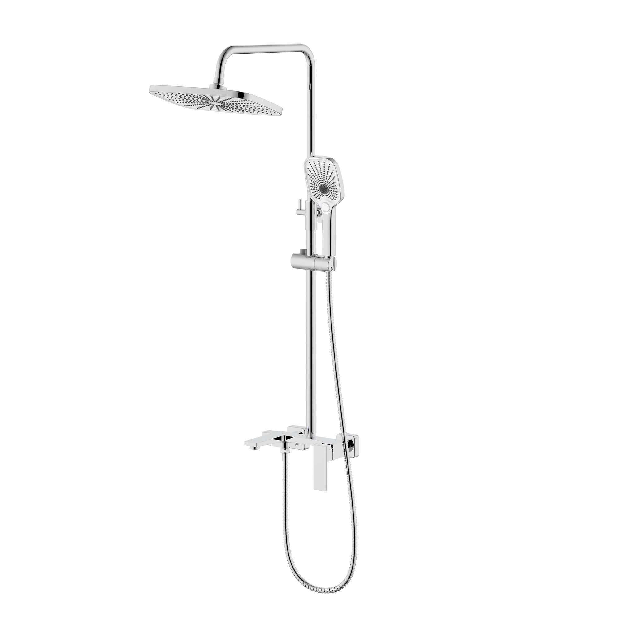 Душевая система универсальная Qtap Gemini на три потребителя с изливом QTGEM111CRM45685 Chrome (SD00051809)