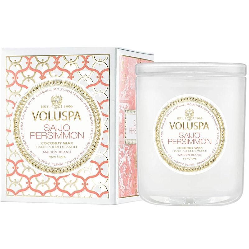 Свеча ароматическая Voluspa Maison Blanc Saijo Persimmon 270 г стакан с крышкой (111002673)