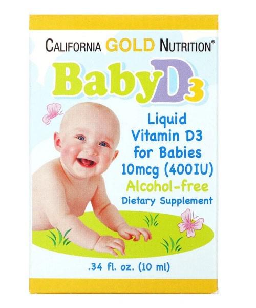 Вітамін D3 для дітей California Gold Nutrition 400 МО 10 мл (898220010349) - фото 2