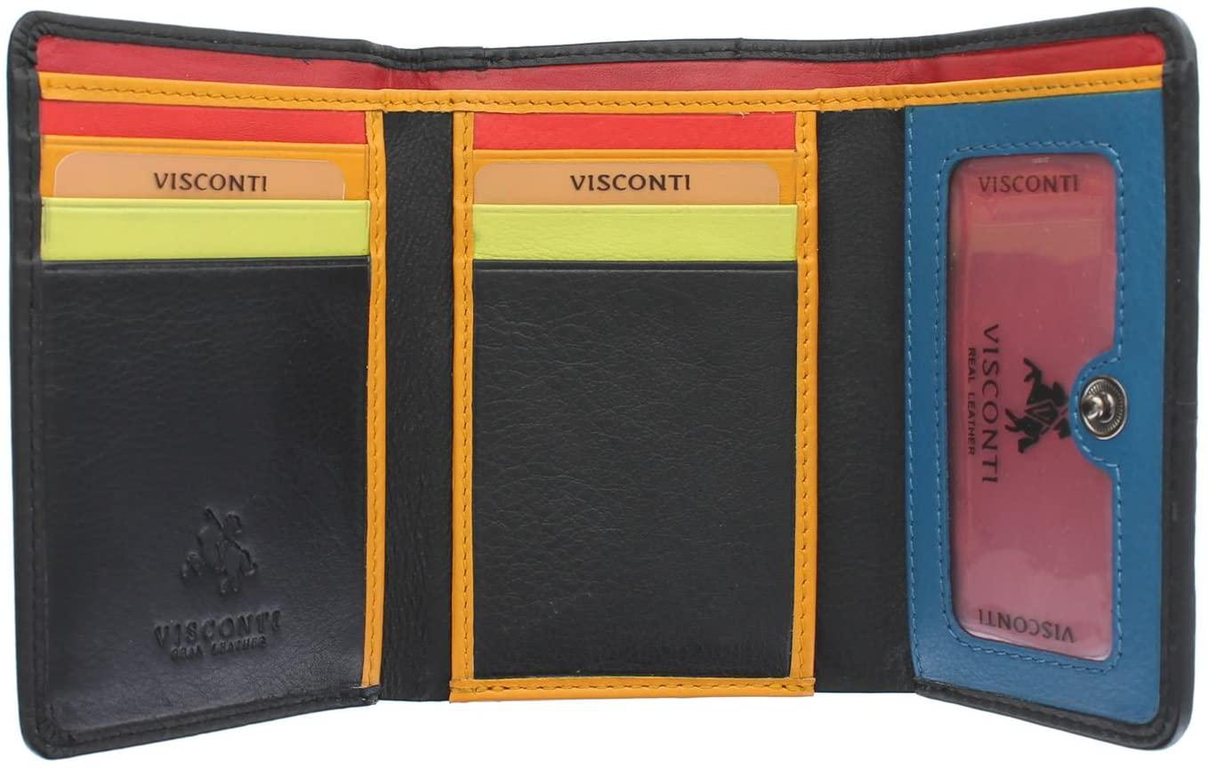 Кошелек женский кожаный Visconti STR3 Halki c RFID Black Multi - фото 4
