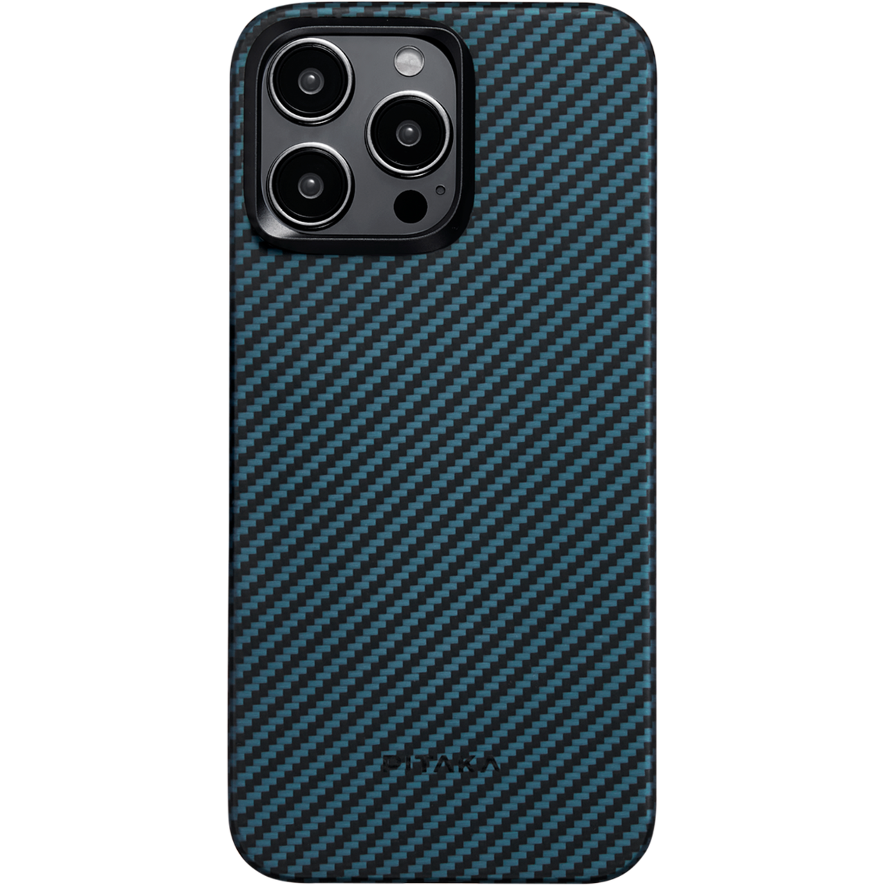 Чохол накладка Pitaka MagEZ Case 4 Twill 1500D for iPhone 15 Pro Max, Black/Blue (KI1508PM)