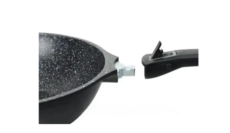 Сковорода зі знімною ручкою/скляною кришкою Bohmann для духовки з антипригарним мармуром 24 см (BH 1730-24 FP) - фото 2 Сковорода зі знімною ручкою/скляною кришкою Bohmann для духовки з антипригарним мармуром 24 см (BH 1730-24 FP) - фото 2