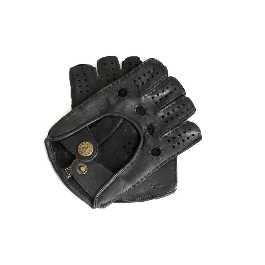 Перчатки митенки женские Alpa Gloves 324-15 натуральная кожа р. 7 Черный (28605322)