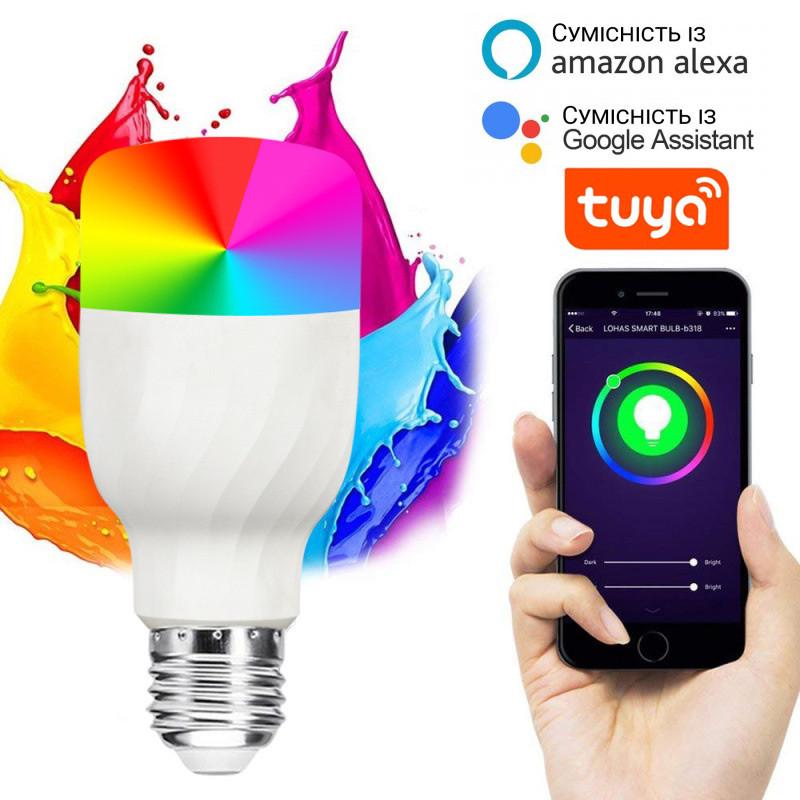 Розумна WiFi LED лампочка USmart Bulb-01w світлодіона смарт-лампа  з підтримкою Tuya для Android/iOS - фото 10