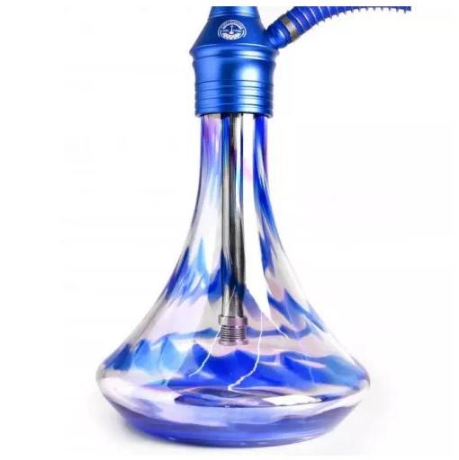 Кальян Yahya Nozzle Full Version нержавеющая сталь 58 см Синий (22665) - фото 4