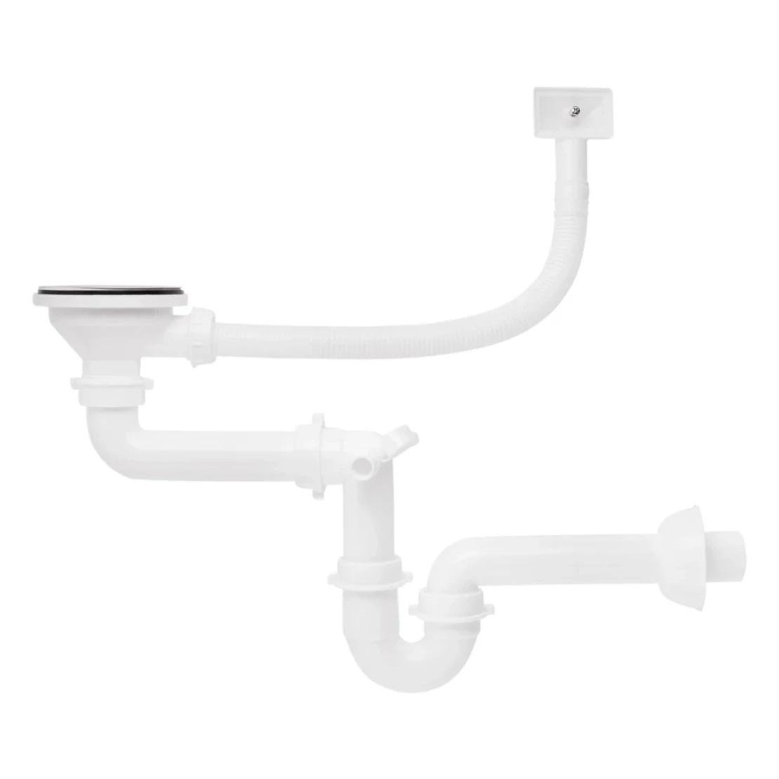 Сифон для кухонной мойки Kroner KRP Siphon 010 3 1/2" х 40 мм с переливом (CV031203)