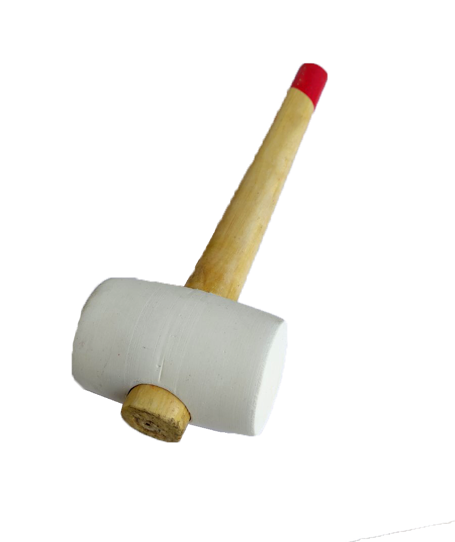 Киянка резиновая с деревянной ручкой белая резина 350 г (52091) - фото 3 Киянка резиновая с деревянной ручкой белая резина 350 г (52091) - фото 3