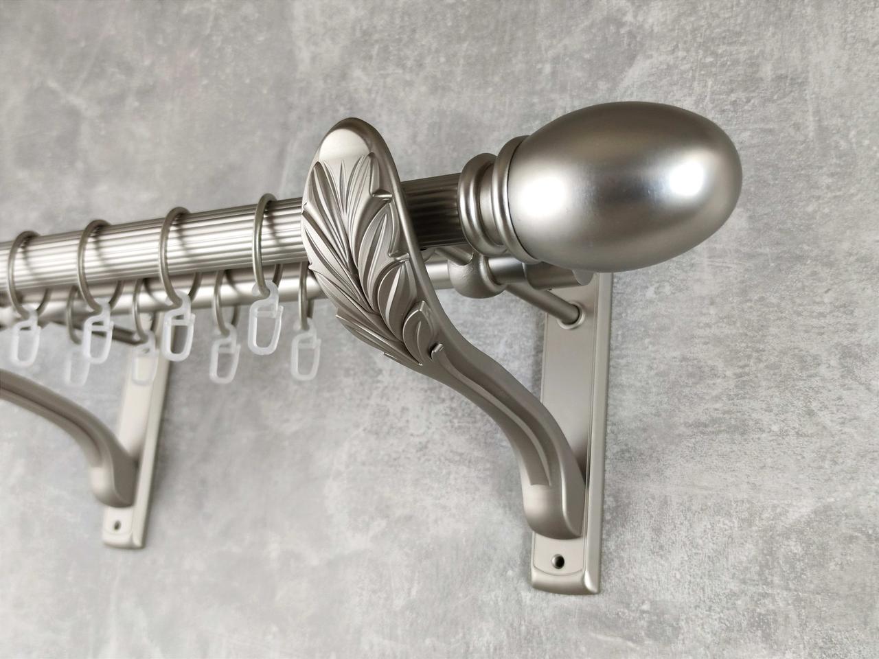 Карниз MStyle металлический для штор двухрядный Белуно 25/19 мм рифленый 200 см Сатин (5019065)