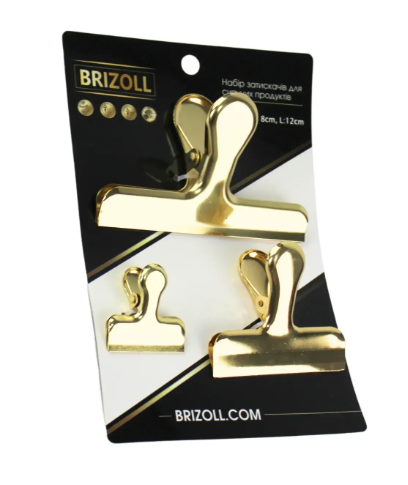 Набір затискачів для сипучих продуктів 4/7/13 см 3 шт. - фото 3 Набір затискачів для сипучих продуктів 4/7/13 см 3 шт. - фото 3