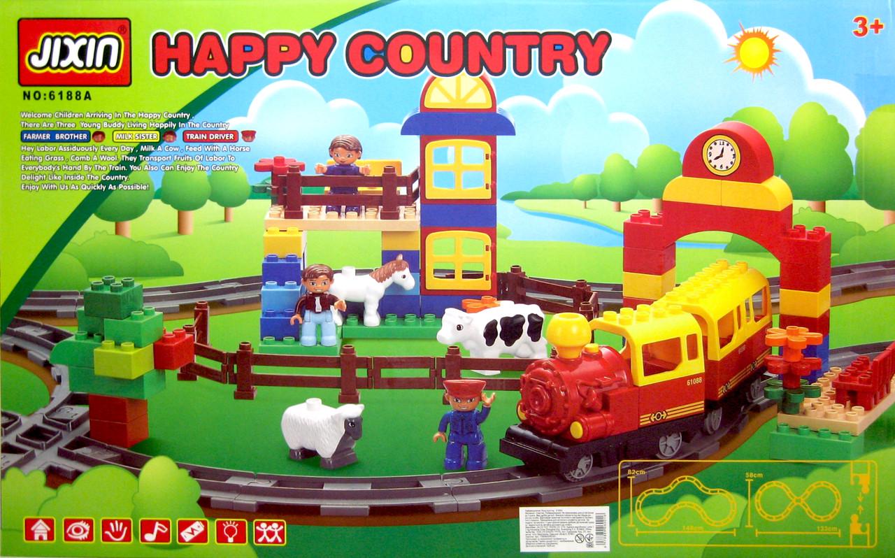 Конструктор JIXIN 6188A Железная дорога 110 деталей в коробке - фото 6 Конструктор JIXIN 6188A Железная дорога 110 деталей в коробке - фото 6