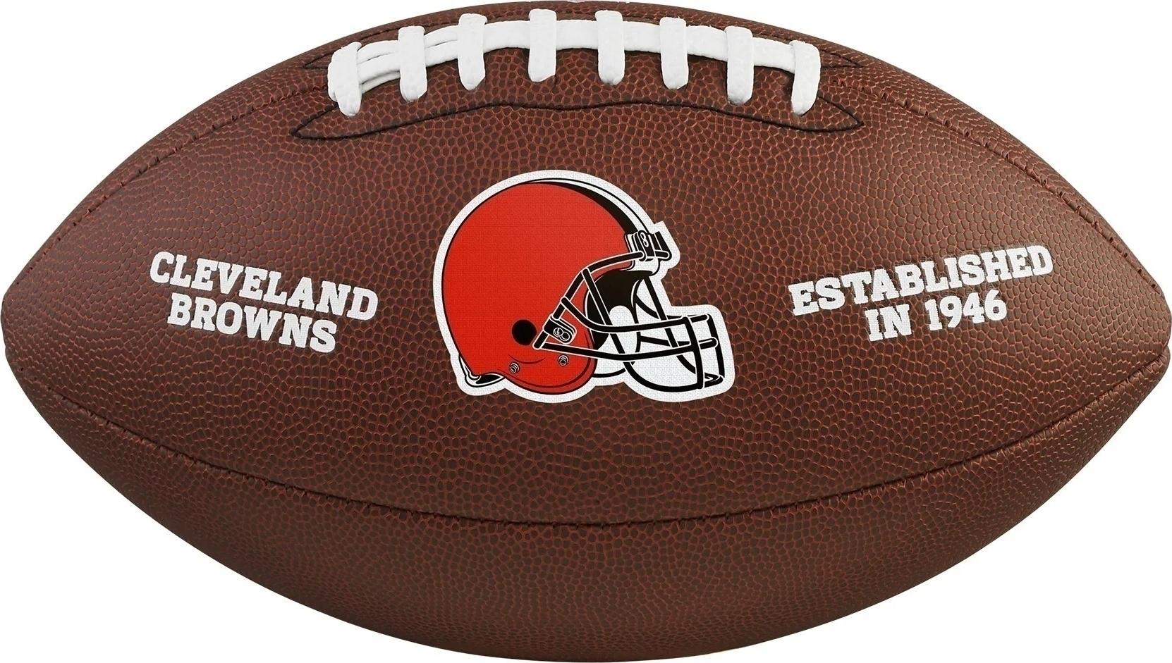 Мяч для американского футбола Wilson NFL LICENSED BALL CLEVELAND BROWNS р. 5 Темно-коричневый (WTF1748XBCL)