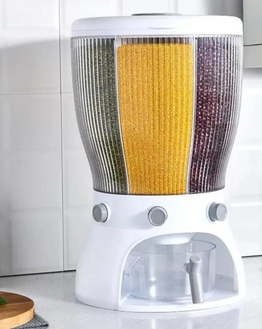 Диспенсер для круп с дозатором LY-37 на 10 кг Белый (NLY37)