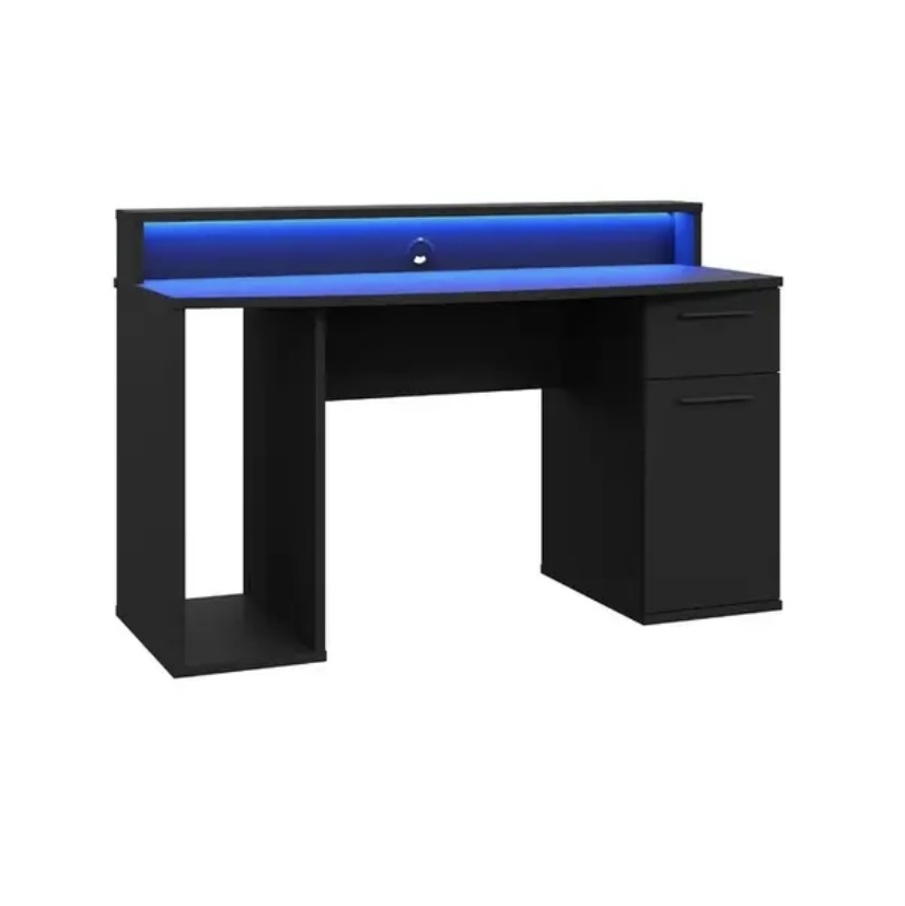 Компьютерный стол Mebellini Комбо Classic 1350х710/860х600 мм Антрацит (арт.SKEP1000-062) - фото 7