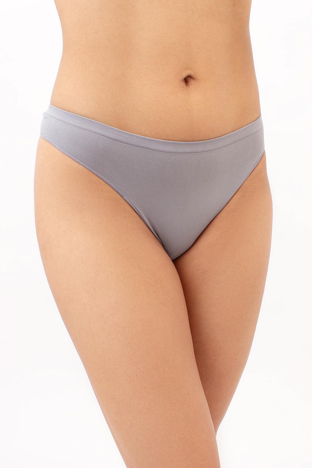 Трусики стрінги жіночі Giulia STRING BRIEFS COLOR безшовні S/M Grey (4823116929531)