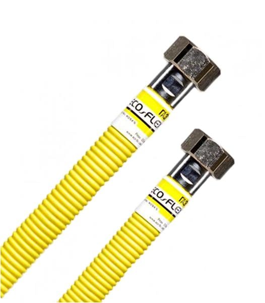 Шланг для підключення сильфонний газовий Eco-Flex GS1FF250 гайка-гайка d 12 мм 1/2" газ/супер 250 см (GS1FF250 )