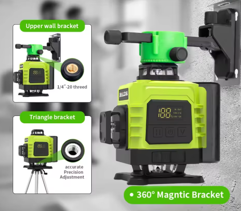 Лазерний рівень-нівелір Hilda 4D версія 2025 року зелений промінь 16 ліній - фото 4 Лазерний рівень-нівелір Hilda 4D версія 2025 року зелений промінь 16 ліній - фото 4