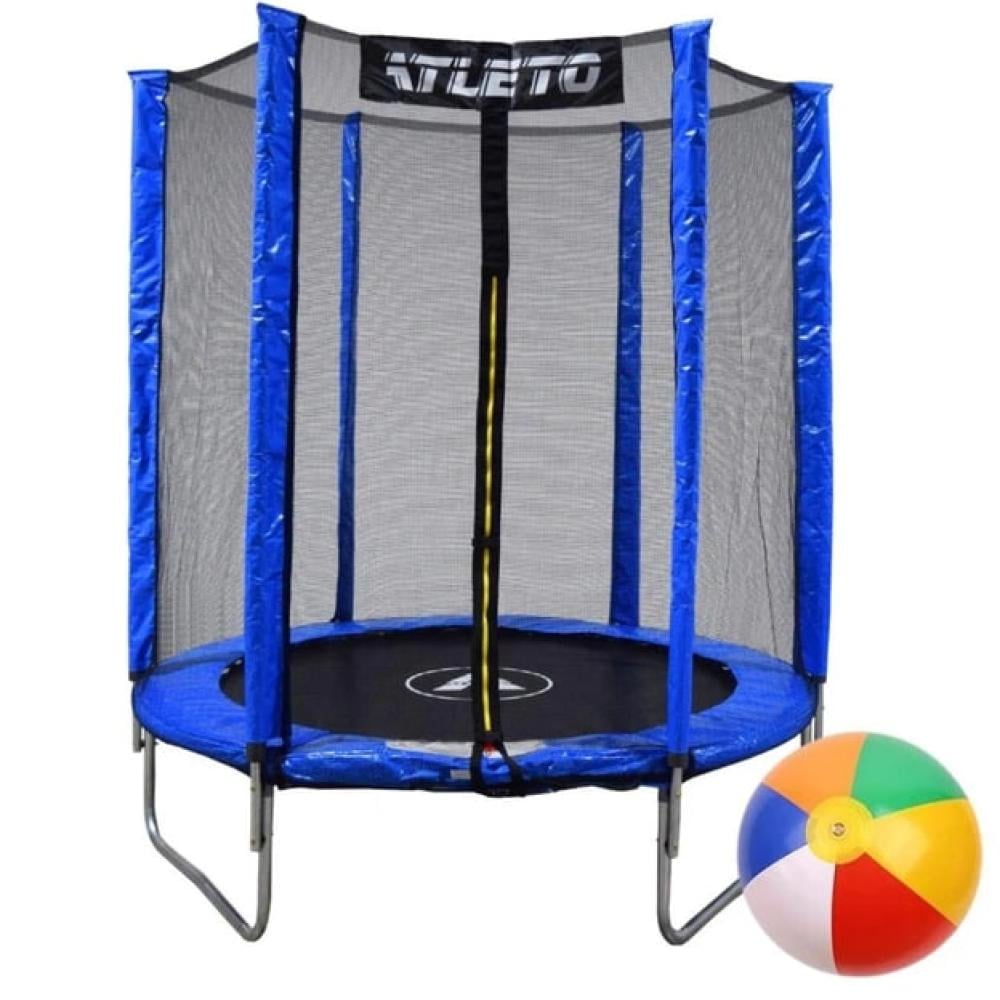 Батут дитячий Atleto сіткою 183 см Синій (4974)