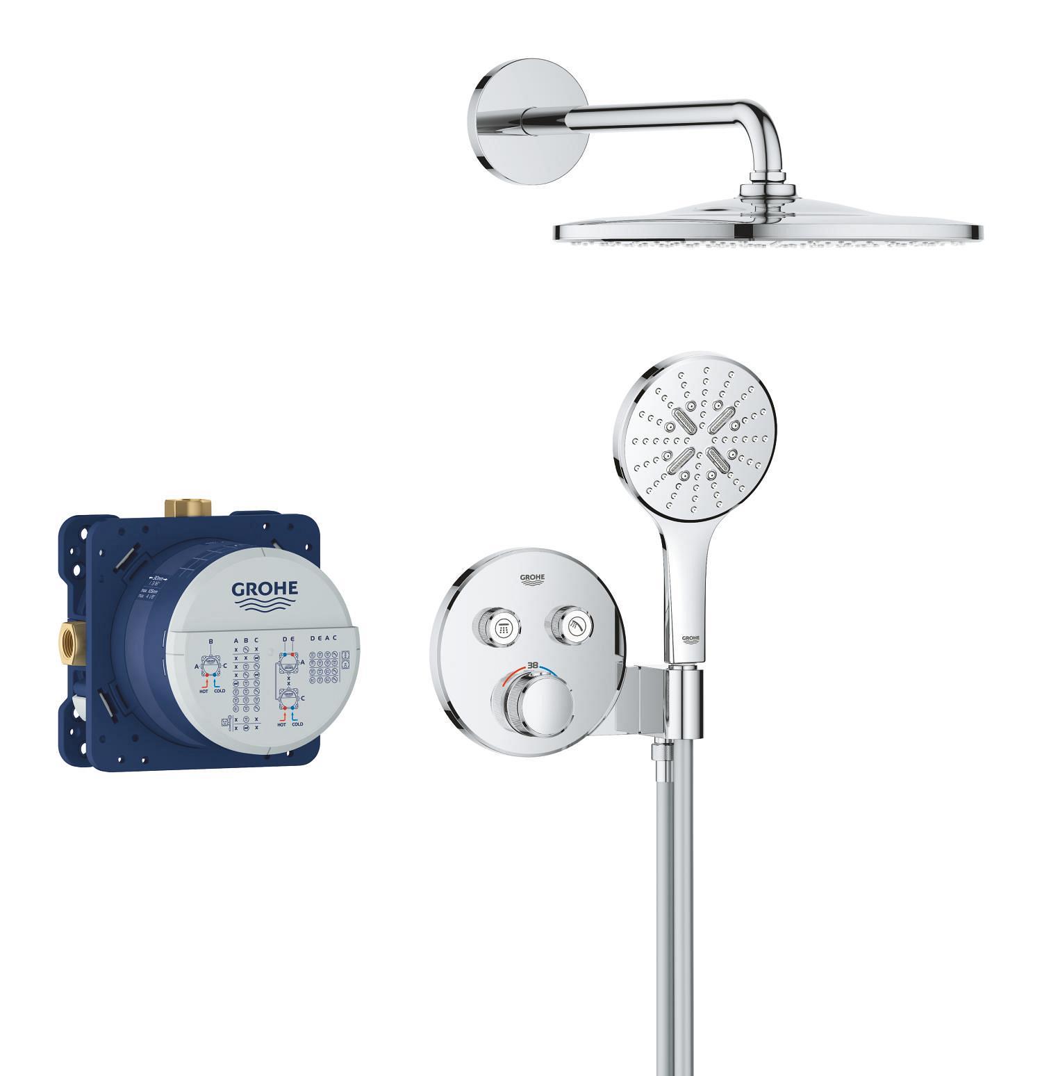 Душова система прихована Rainshower Mono 310 Grohe Grohtherm SmartControl (34866000) - фото 2 Душова система прихована Rainshower Mono 310 Grohe Grohtherm SmartControl (34866000) - фото 2