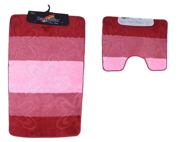 Комплект ковриков для ванной Flower 50х80 см Red/Pink (9217164)