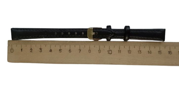 Ремінець для годинника Toscana гладкий шкіряний 12 мм Чорний (3602) - фото 3 Ремінець для годинника Toscana гладкий шкіряний 12 мм Чорний (3602) - фото 3