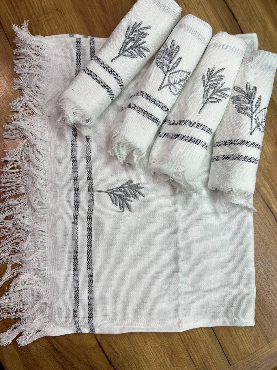 Рушники для кухні Niteks Листочки лляні 40х60 см 5 шт. (527) - фото 3 Рушники для кухні Niteks Листочки лляні 40х60 см 5 шт. (527) - фото 3