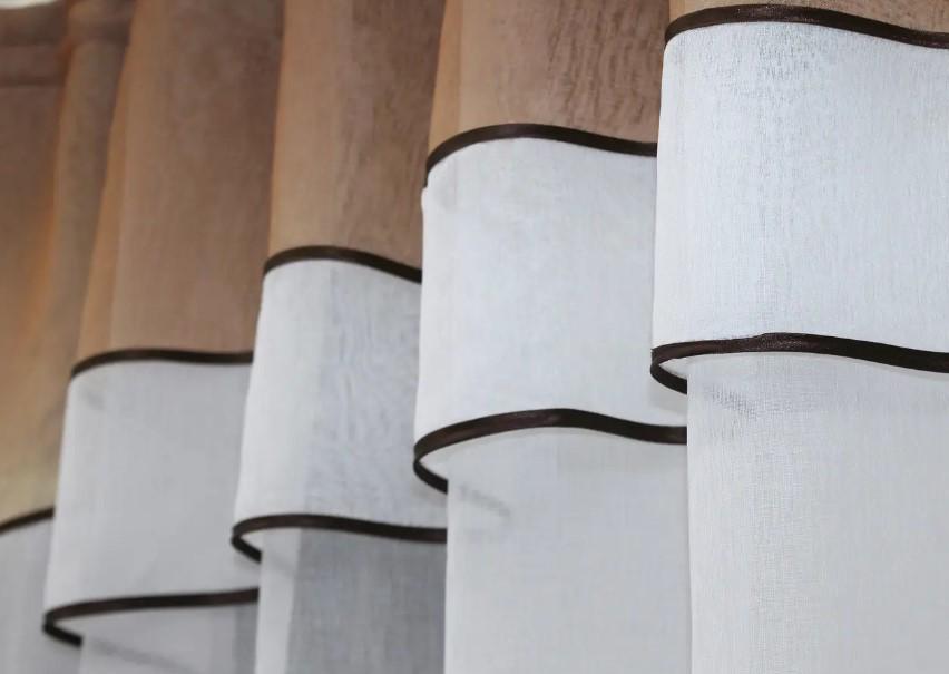 Занавеска на кухню 280х170 см Белый/Венге (110к) - фото 4