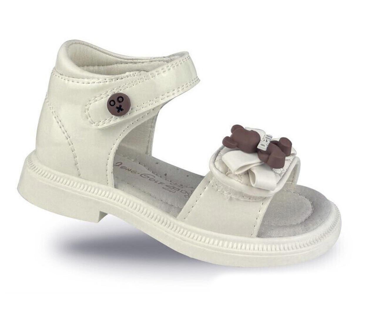 Босоножки для девочек Jong Golf A205347/27 р. 27 Молочный