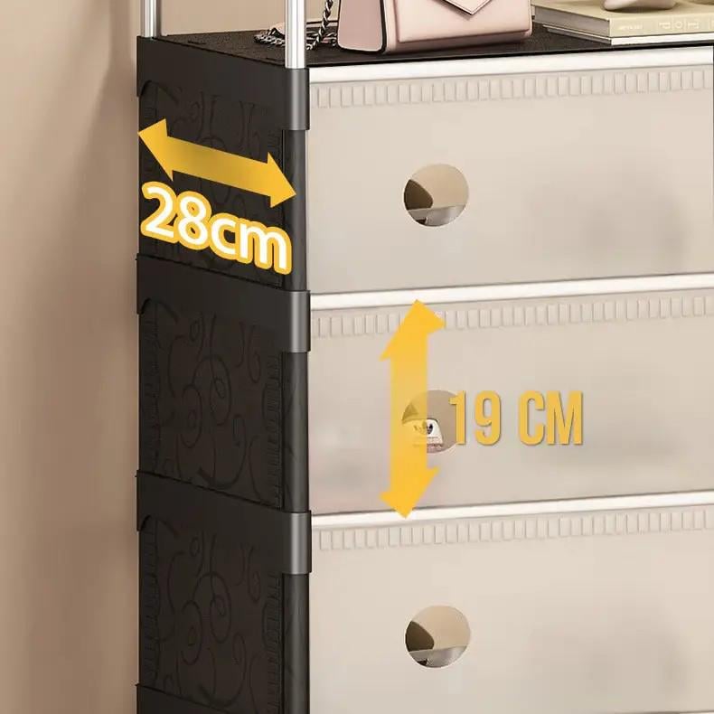 Шафа для взуття пластикова на 6 полиць 140x63x28 см (17159) - фото 5 Шафа для взуття пластикова на 6 полиць 140x63x28 см (17159) - фото 5