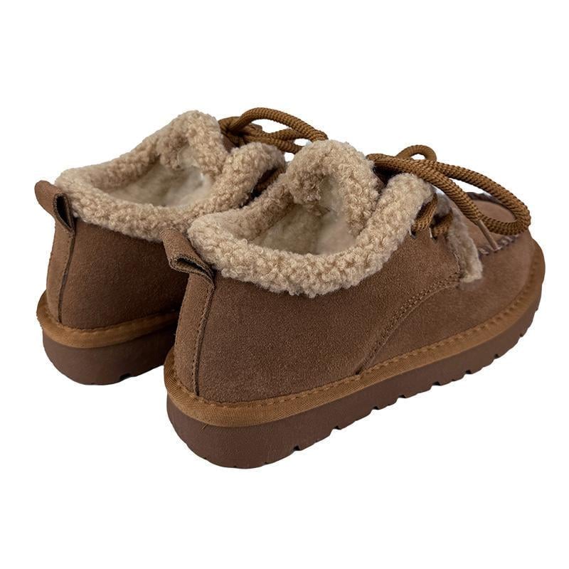 Черевики жіночі замшеві хутряні 5076-20 p. 40 24,5 см Коричневий - фото 4