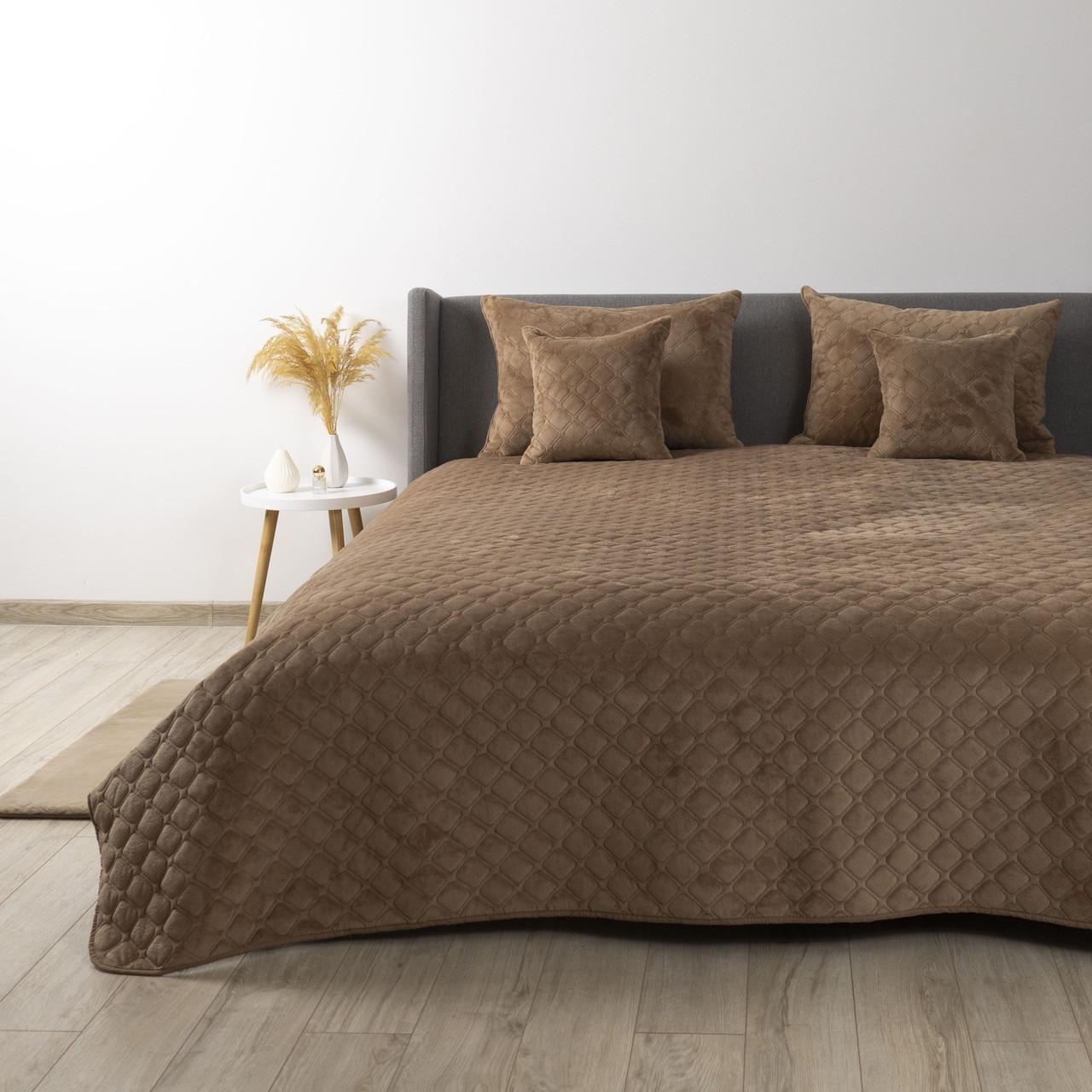 Покрывало ТЕП VELOUR ромб круглый 240х260 см Капучино (4-00518 22386) Покрывало ТЕП VELOUR ромб круглый 240х260 см Капучино (4-00518 22386)