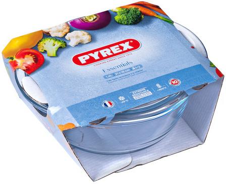 Кастрюля для запекания Pyrex Essentials Ø 18 см 1,1 л с крышкой жаропрочное стекло (UK-207A000) - фото 2