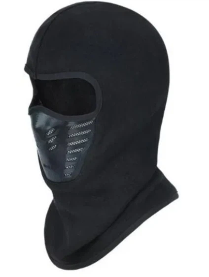 Балаклава AIR FLOW теплая флисовая с маской силикон Черный (574284546)
