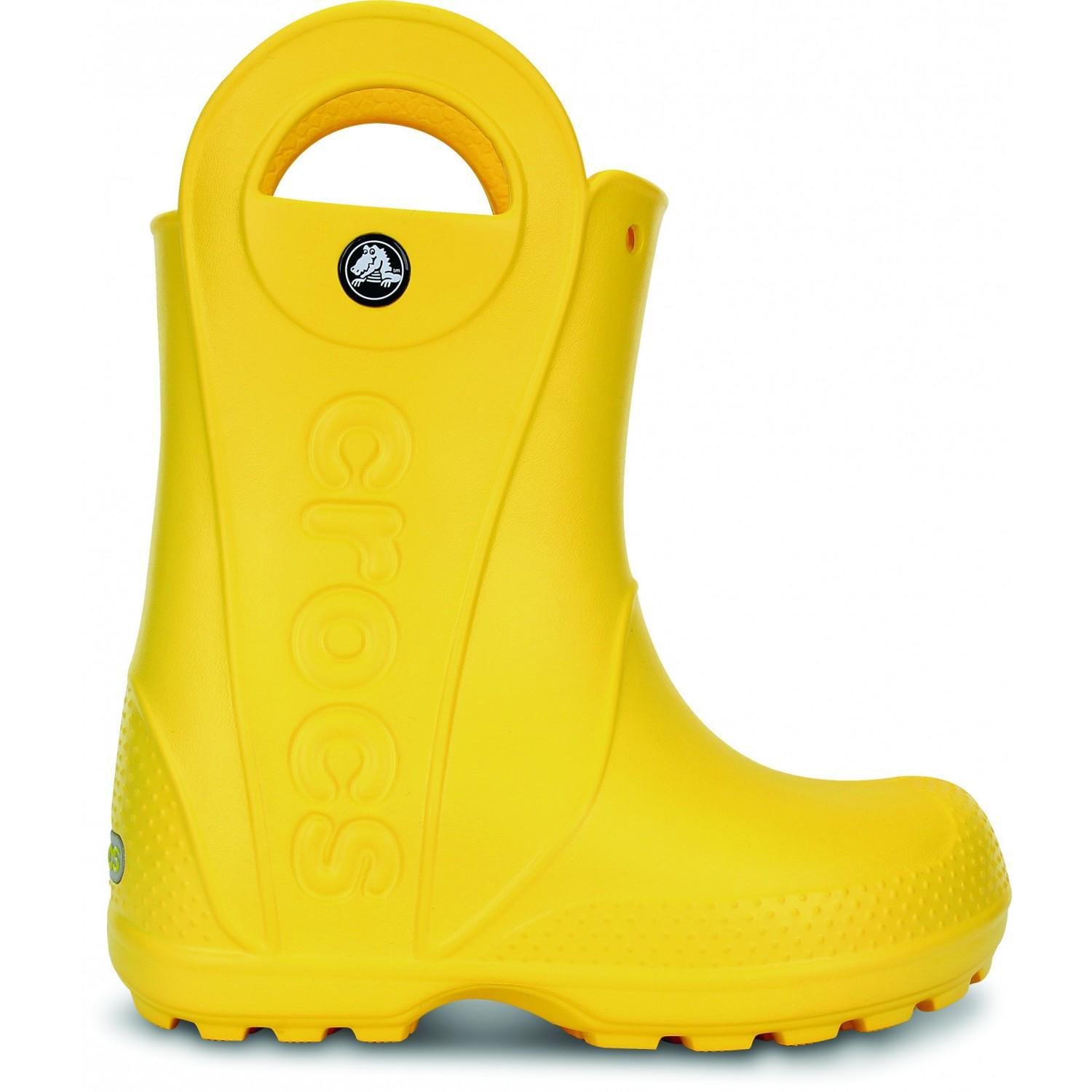Чоботи дитячі гумові Crocs Kids Handle It Rain Boot р. 11/28 18 см Yellow (12279873)