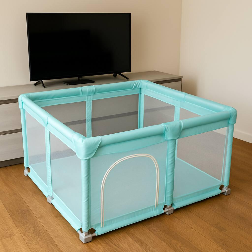 Манеж детский игровой 120х120 см Бірюзовий (MG012) - фото 1 Манеж детский игровой 120х120 см Бірюзовий (MG012) - фото 1